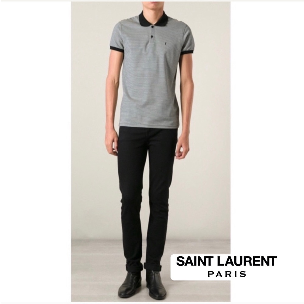 YSL -  Striped polo shirt, XS - Picture 5 of 5